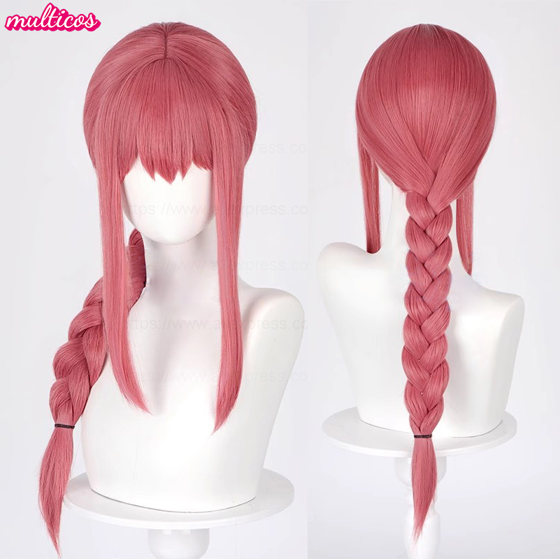 Anime Cosplay Makima - Hochwertige Makima Cosplay Perücke Lange Rose
