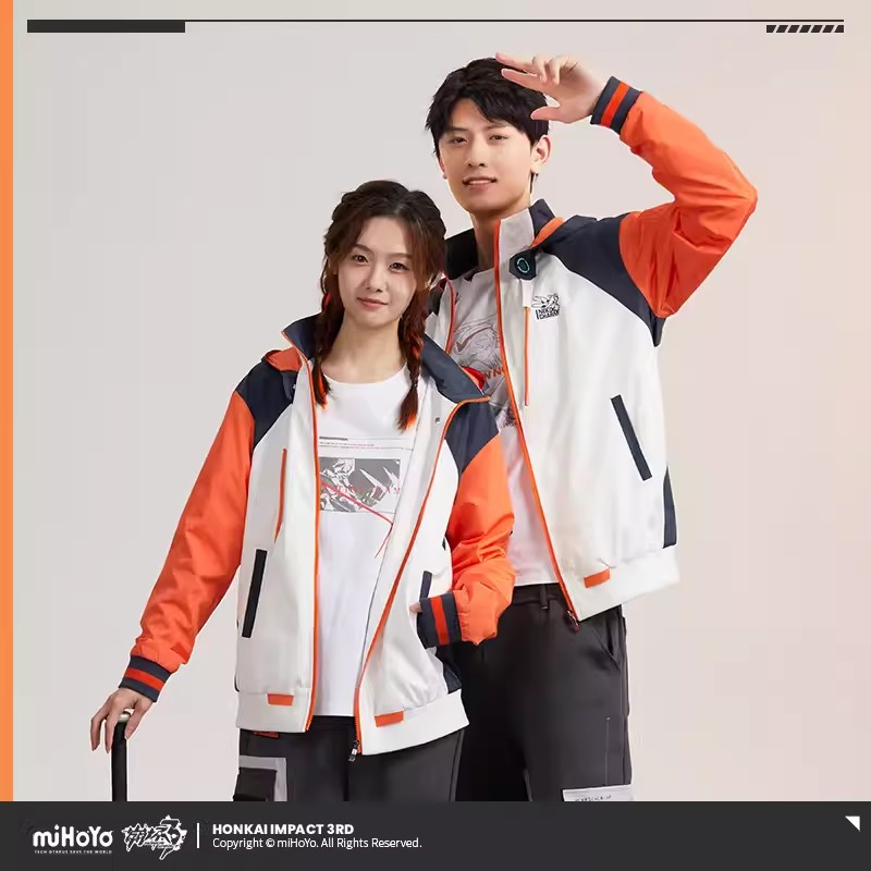 Anime Cosplay Couple - miHoYo Game Kiana Mantel Honkai Impact