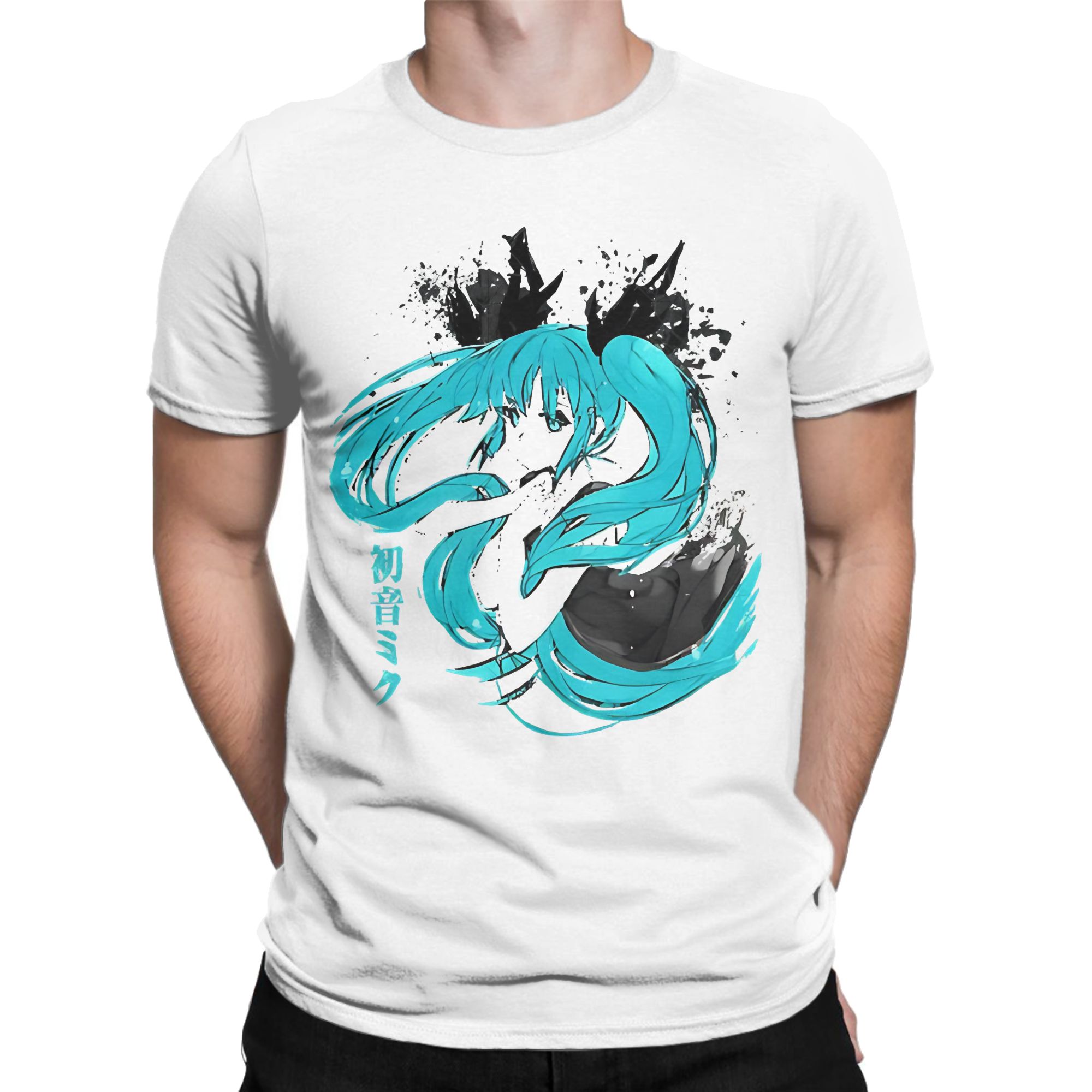 Anime Cosplay Female Ideas - Hatsune Miku T-Shirt für Herren und