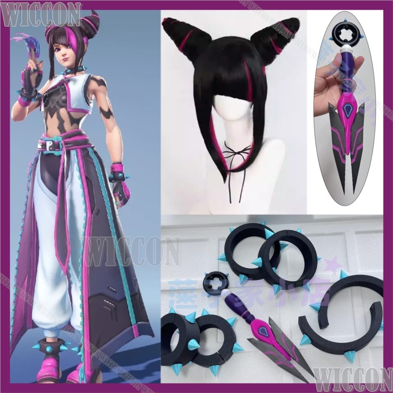 Cosplay Anime Black Hair - Kiriko Juri Spiel Han Over Cosplay