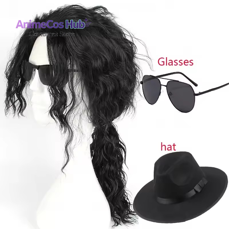 Cosplay Anime Black Hair - Anime Michael Jackson Cosplay Schwarze Perücke,