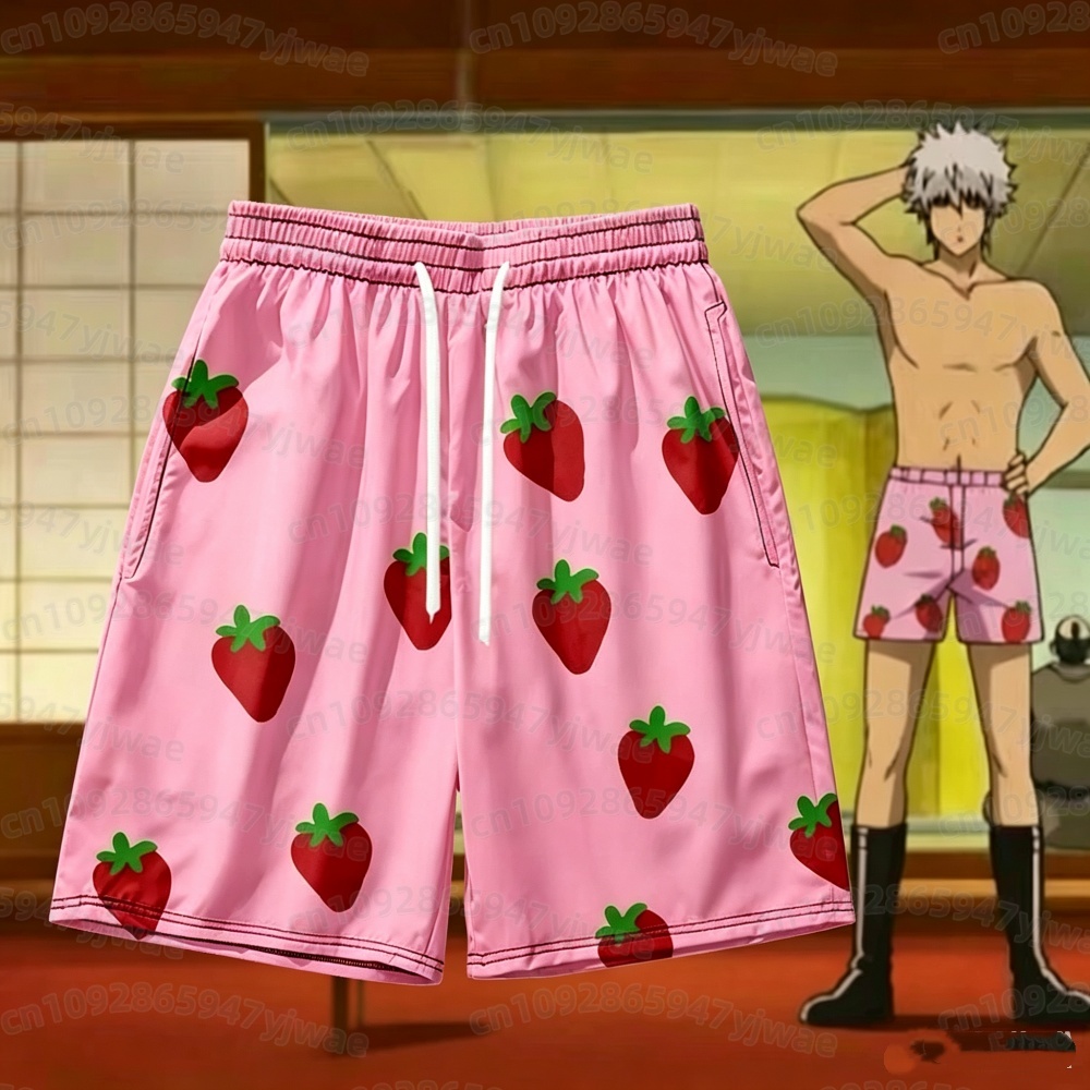 2026 Herren Rosa Erdbeer-Short – Anime Cosplay Roleplay Bewertung und Preis