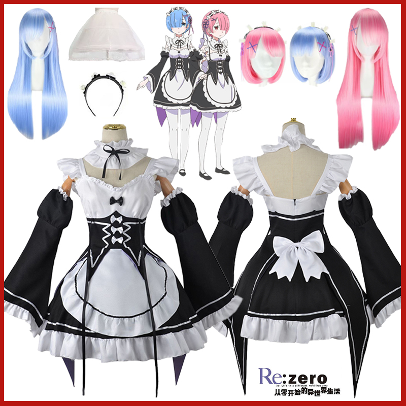 Anime Ram Rem Lolita Meid Cosp – Anime Cosplay Re Zero Bewertung und Preis