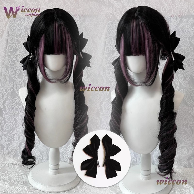 Comic ‌ Schwarze Perücke mit r – Cosplay Anime Black Hair Bewertung und Preis